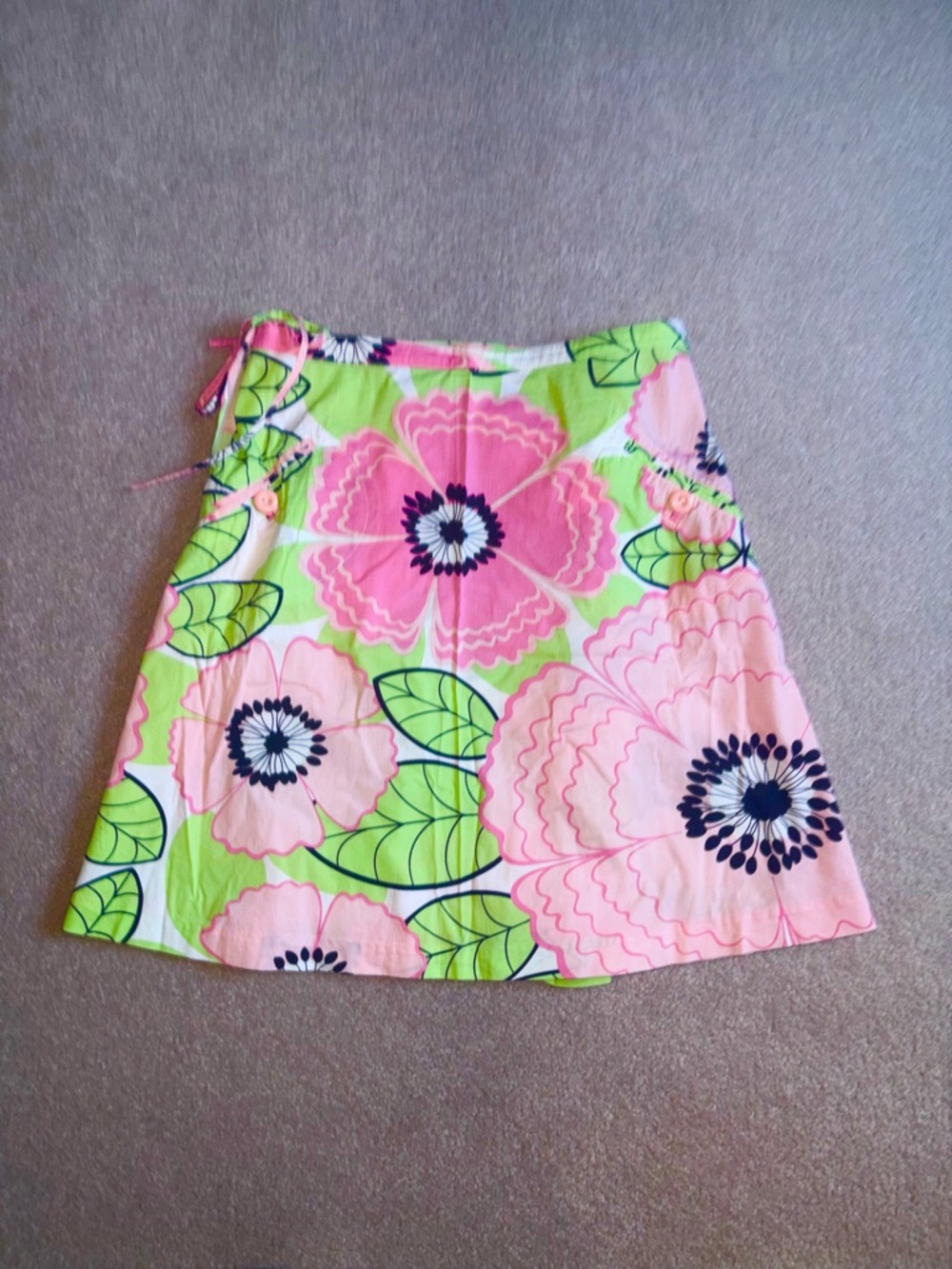 Anthropologie Elevenses Floral Wrap Skirt